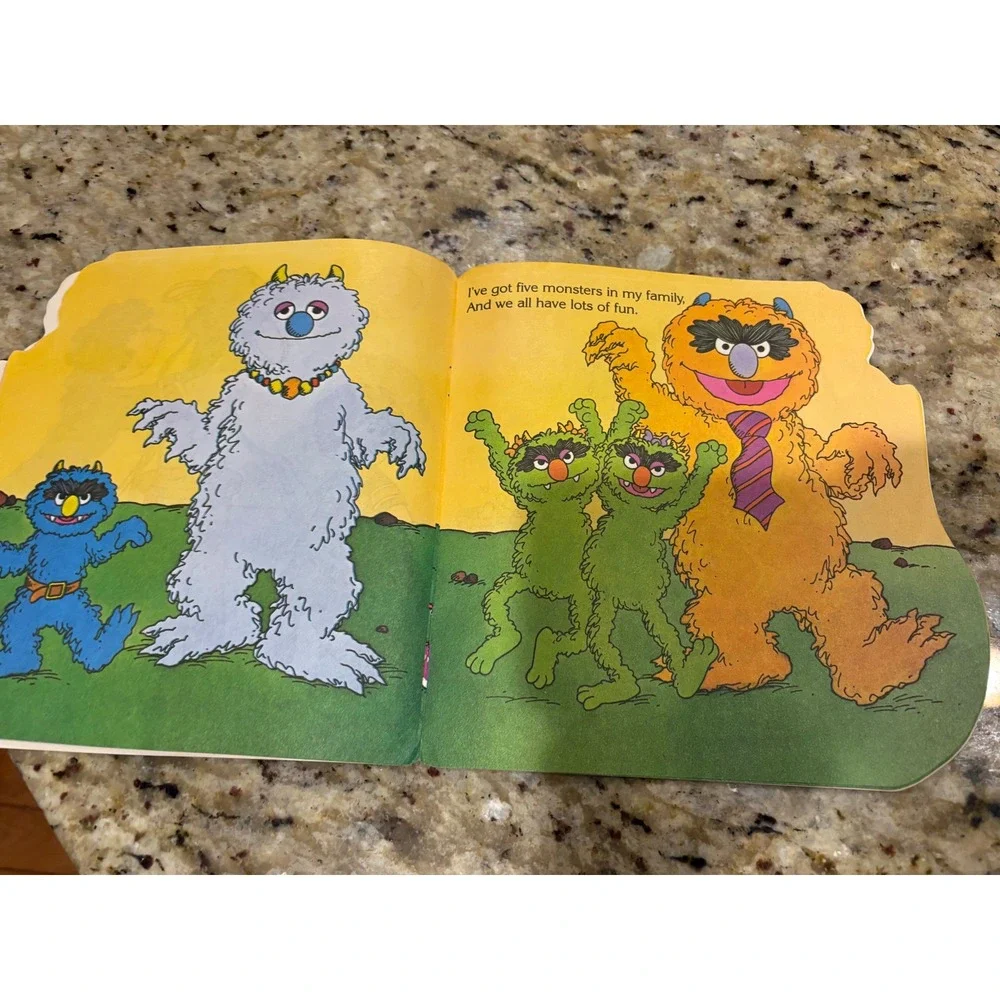 Sesame Street People in My Family Golden Shape Book Featuring Jim Henson Muppets